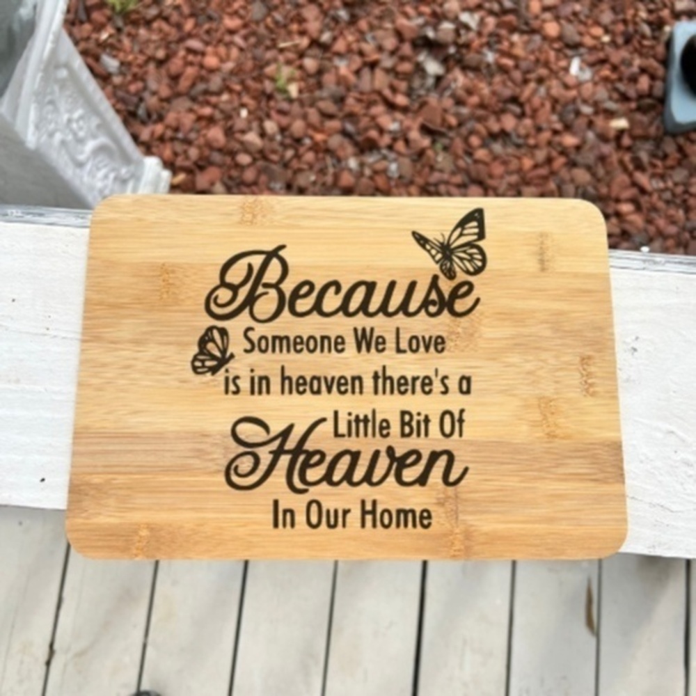 Heaven Memorial Bamboo Cutting Board